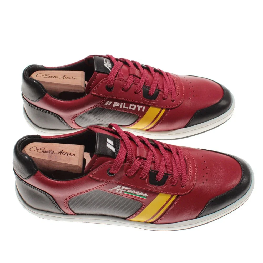 Piloti NWB Competizione AF Corse Driving Sneakers Size 7 US in Red Leather
